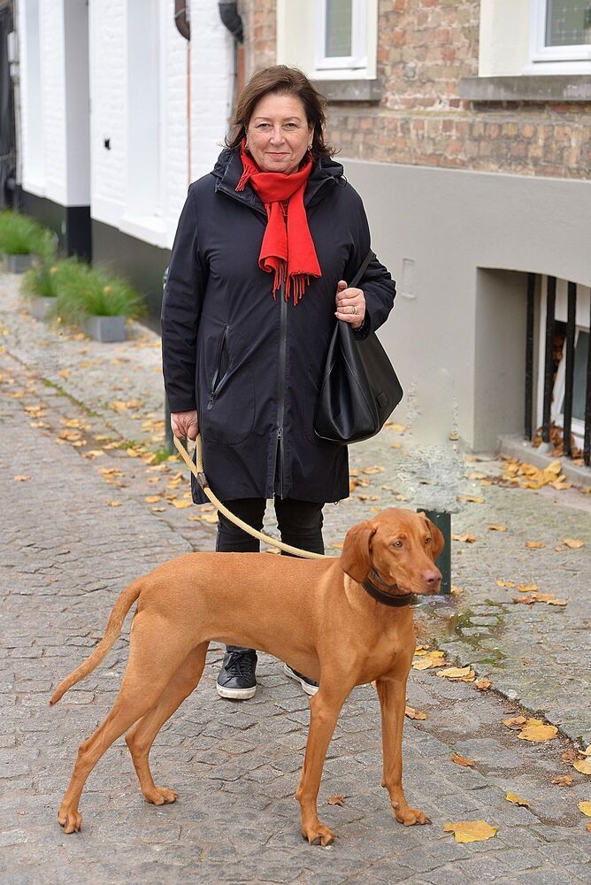 Man and dog.