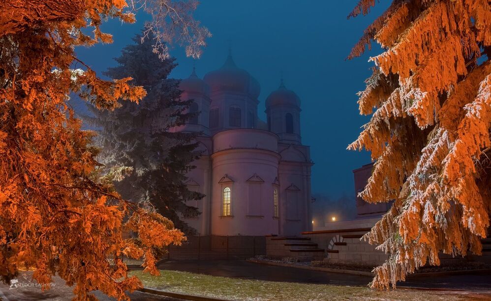 Иней в городе Ставрополь