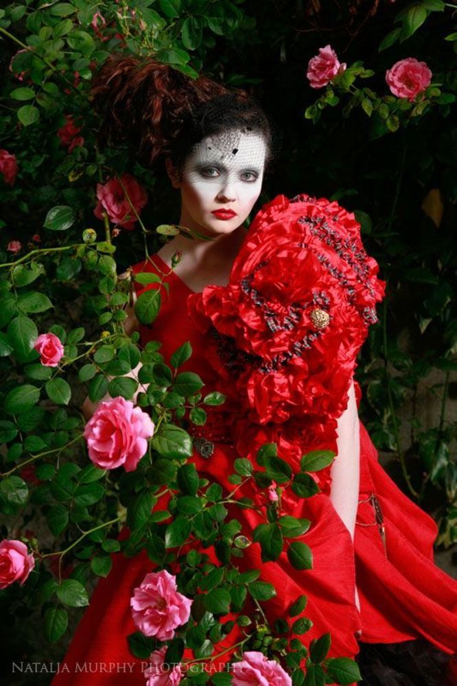 "In Victorian garden"