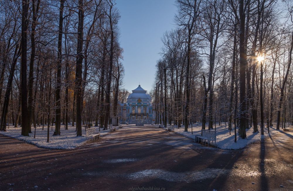 Первый снег в Екатериненском парке, ноябрь 2018