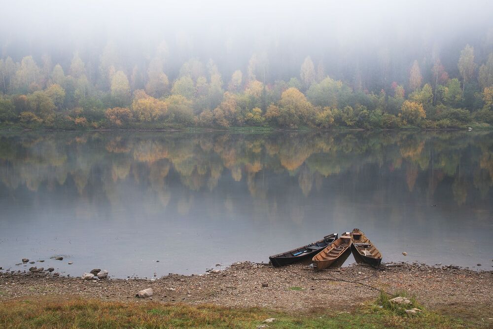 Лодки на Вишере