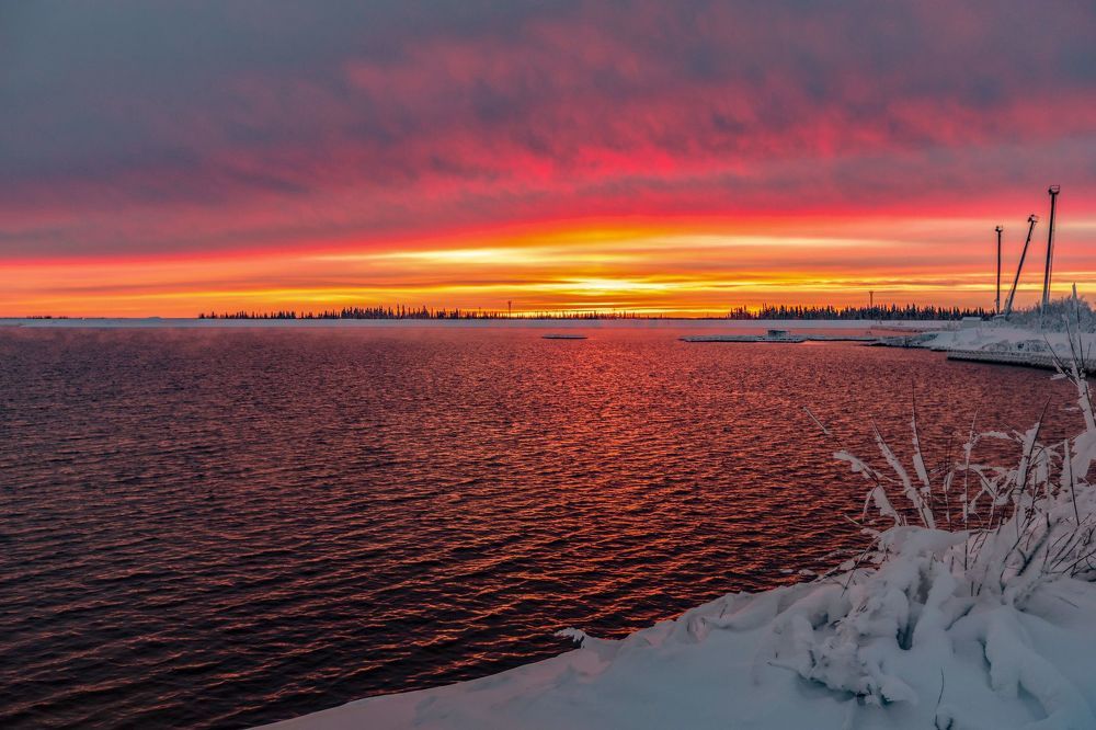 На Печорском водохранилище