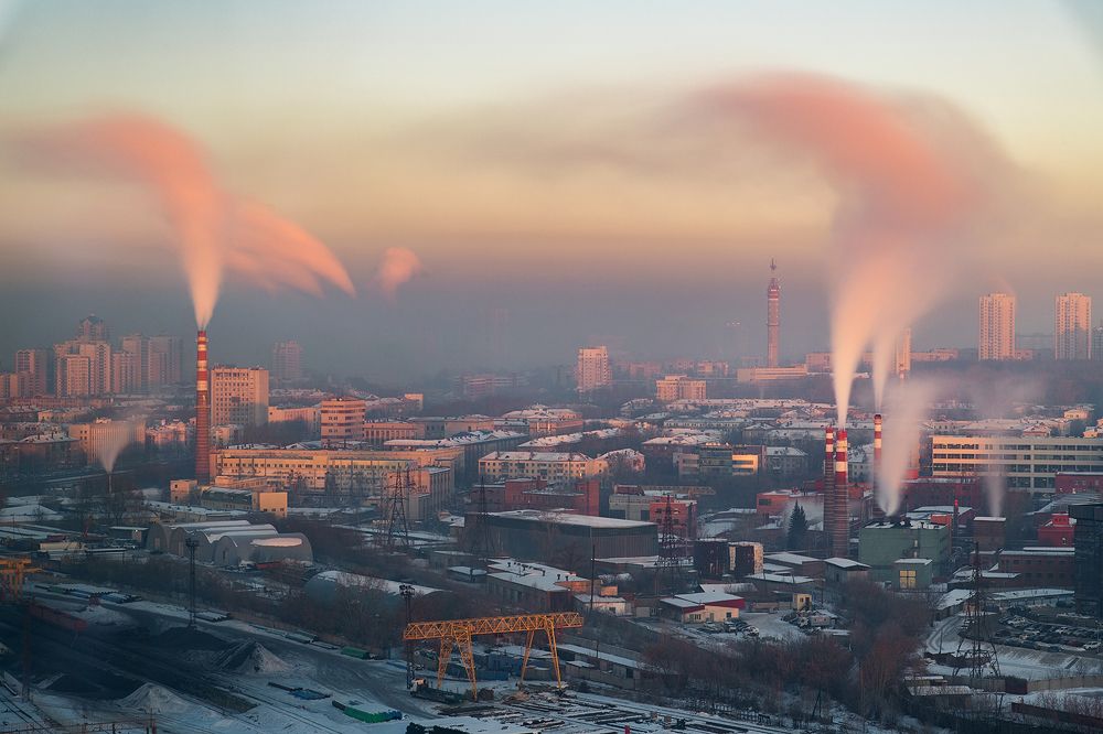 Туманное утро в Екатеринбурге