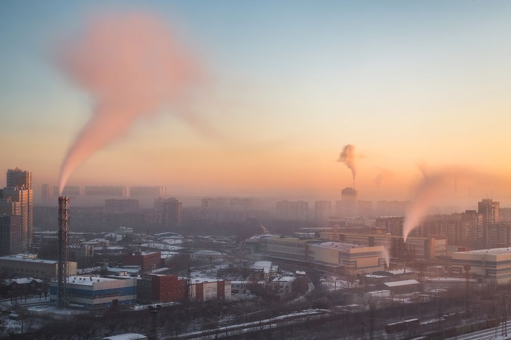 Туманное утро в Екатеринбурге