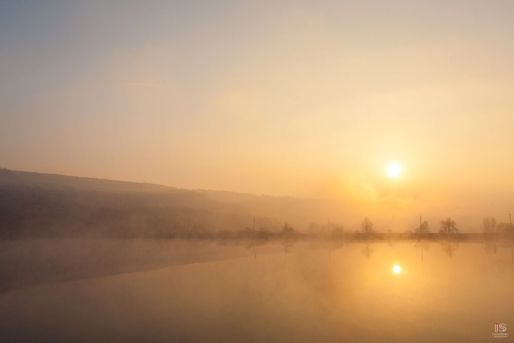 Sunrise in fog