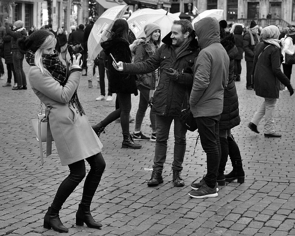 In the streets of Brussels.