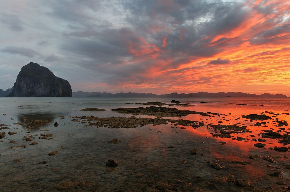 Sunset and sunrise