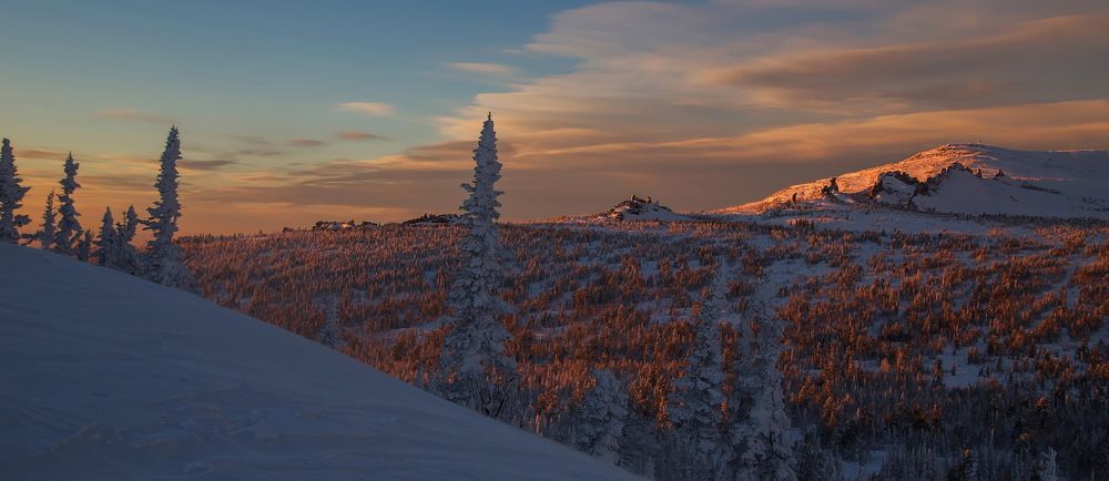 Вечерняя прогулка в горах.