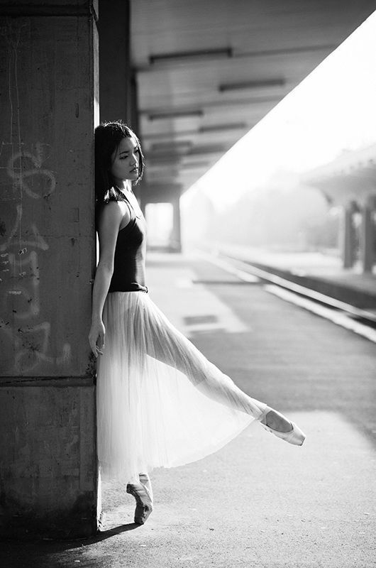 Ballet dancer in the Sofia city