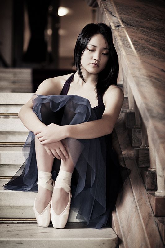 Ballet dancer resting