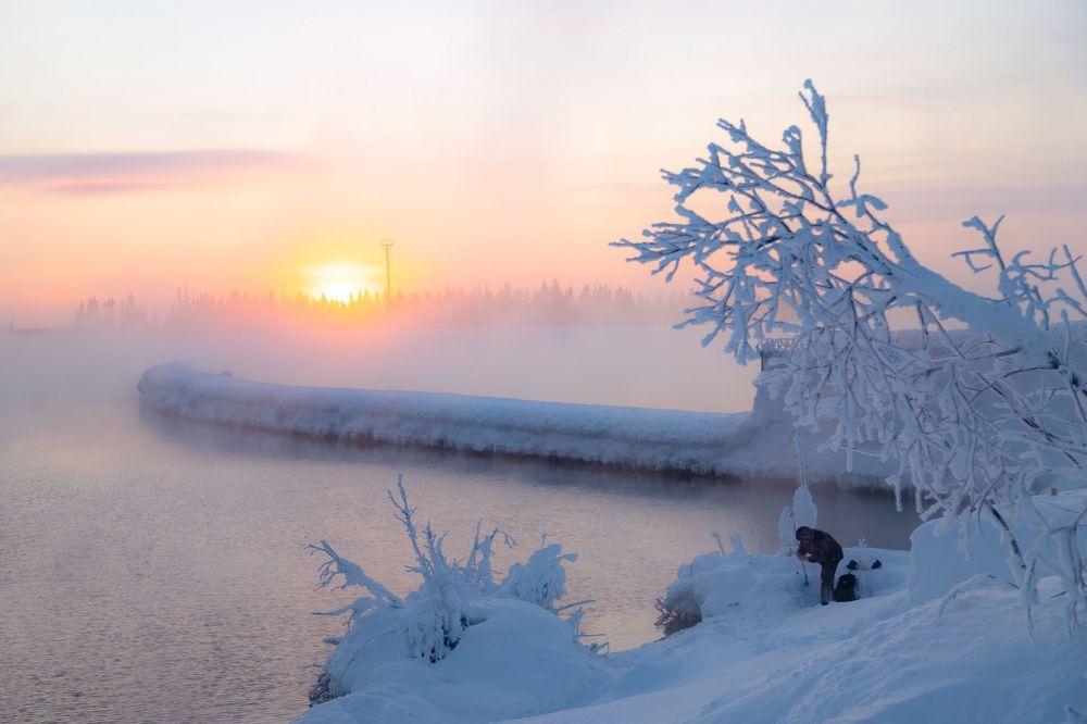 На Печорском водохранилище
