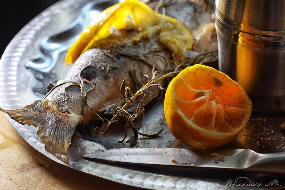 Горбуша с розмарином и лимоном