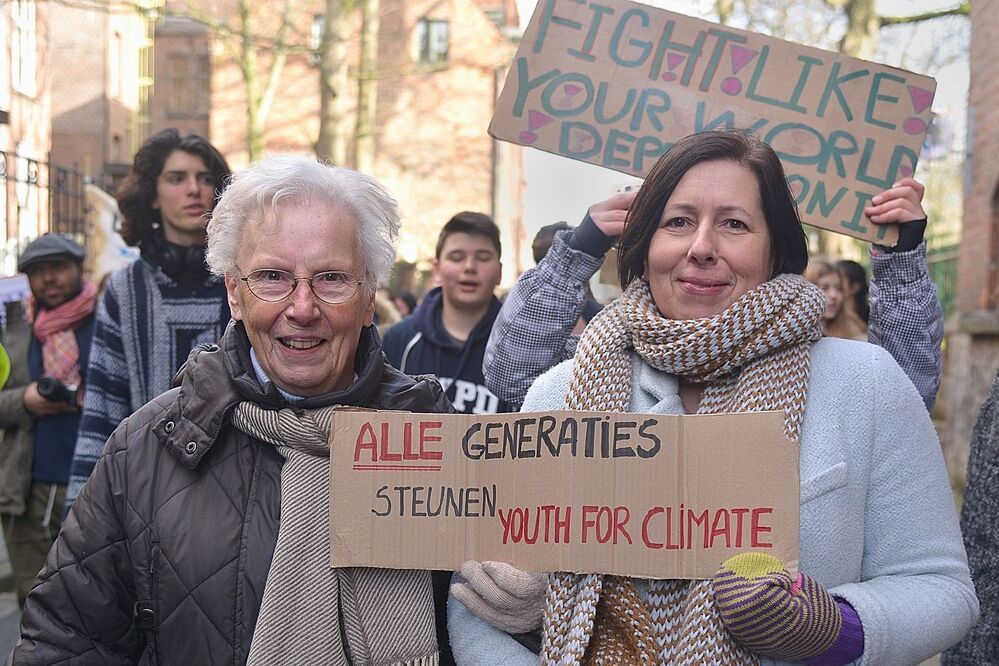 Demonstration against global warming in Leuven(Belgium).