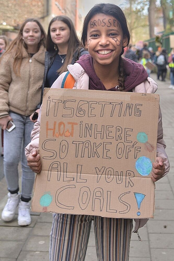 Demonstration against global warming in Leuven(Belgium).