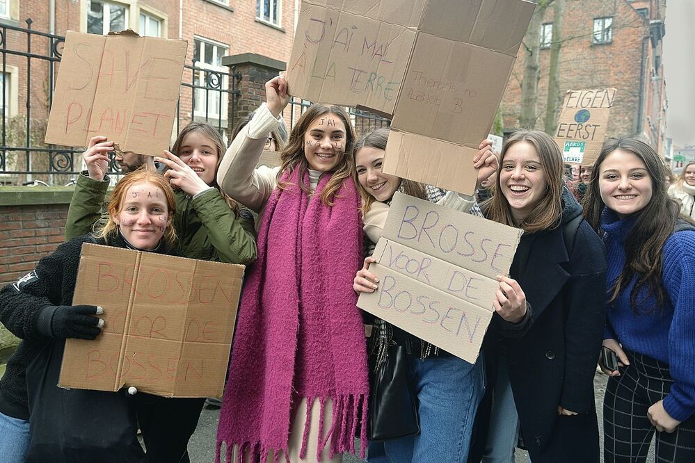 Demonstration against global warming in Leuven(Belgium).
