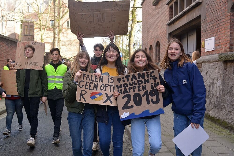 Demonstration against global warming in Leuven(Belgium).