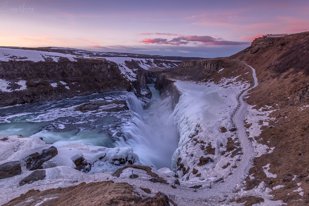 One morning around Gullfoss. Iceland.