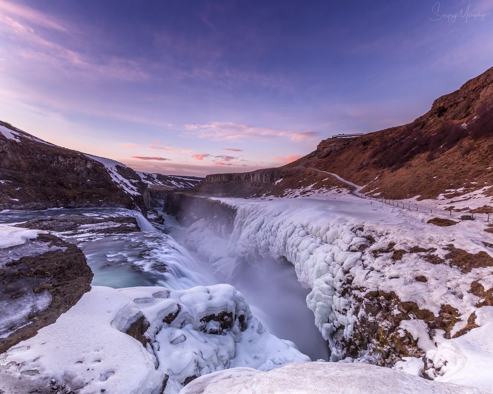 One morning around Gullfoss. Iceland.