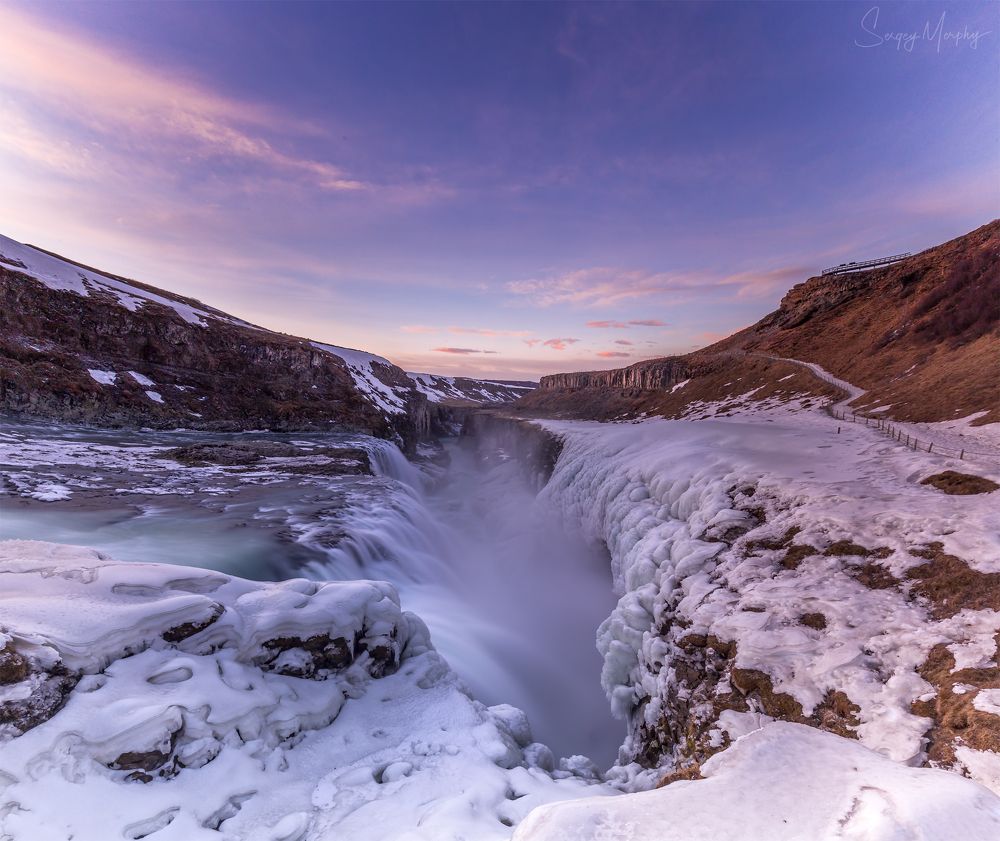 One morning around Gullfoss. Iceland.