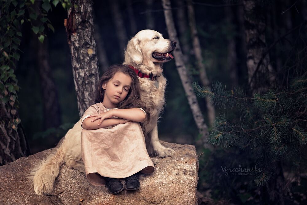 Girl and her dog