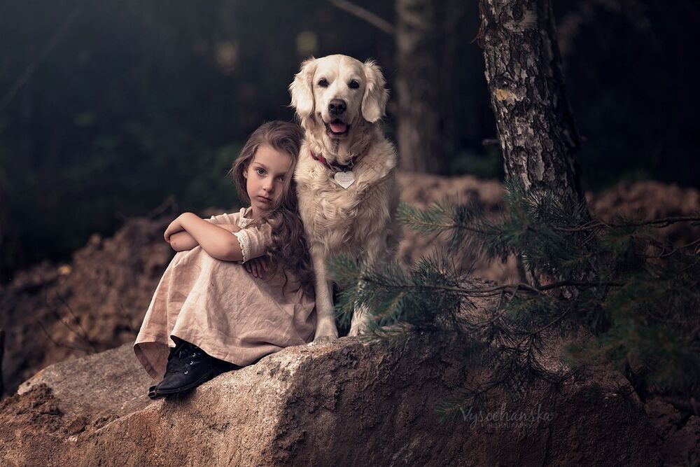 Girl and her dog