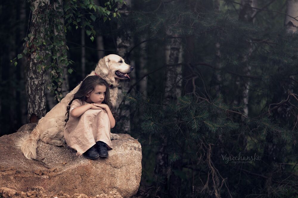 Girl and her dog