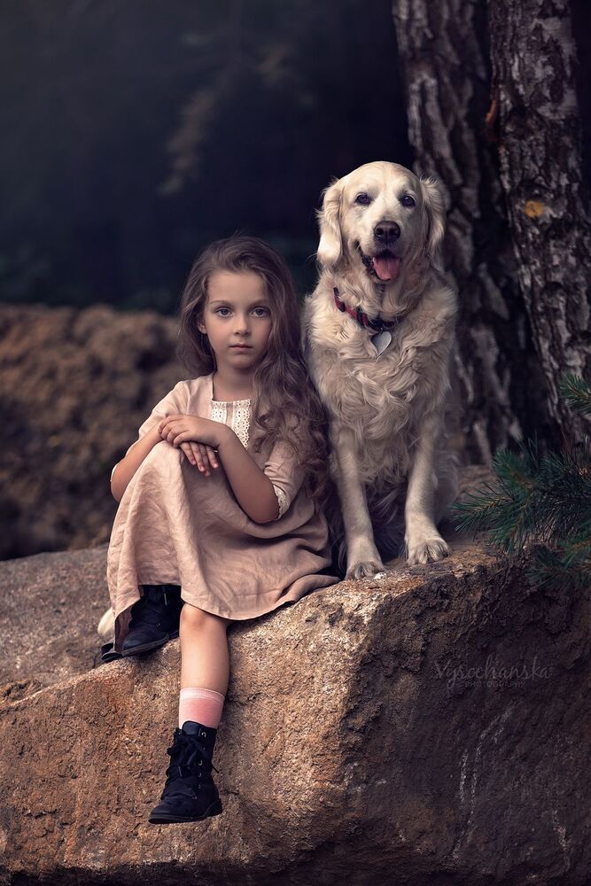 Girl and her dog