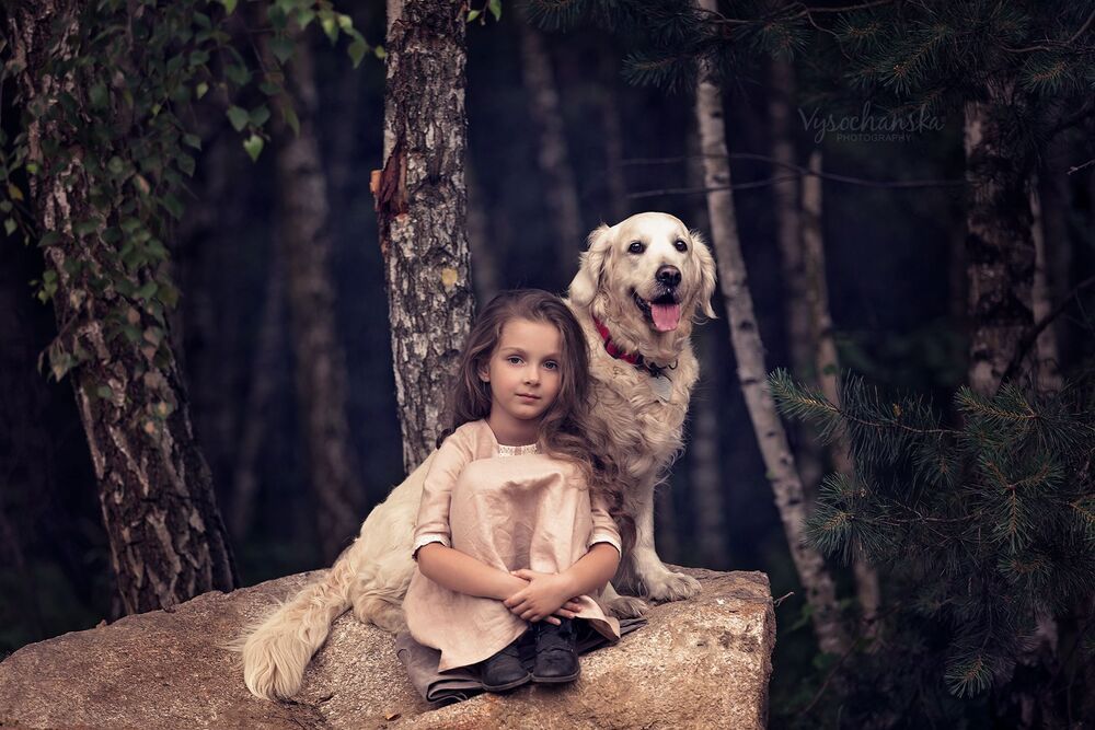 Girl and her dog