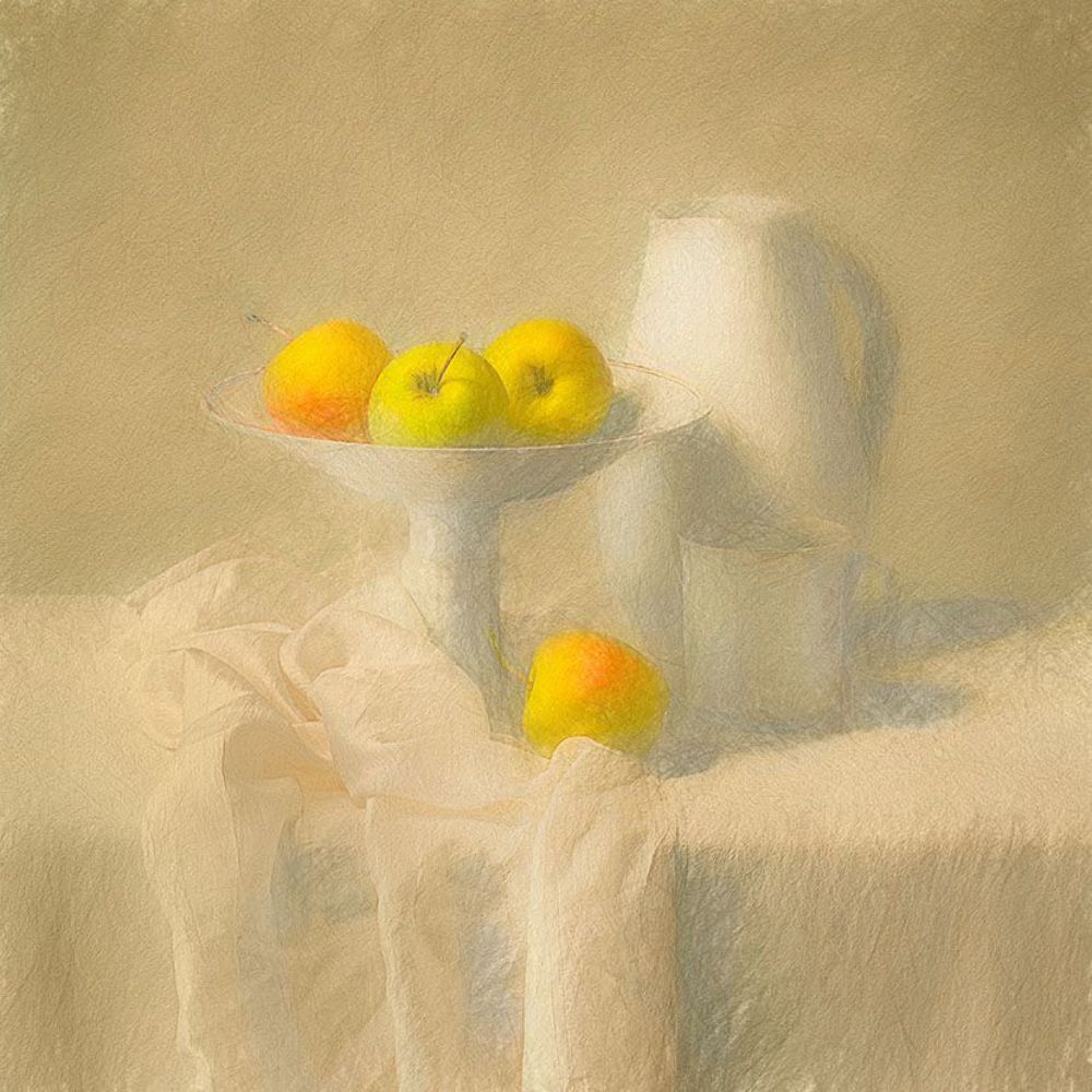 apples in white