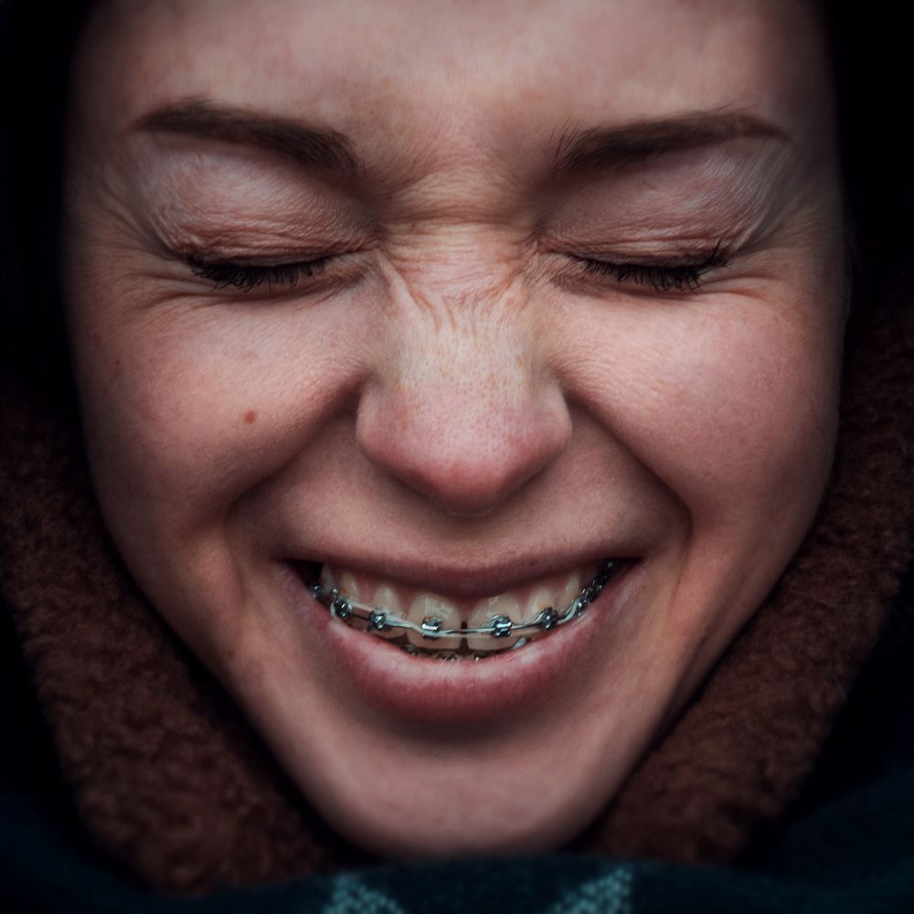 .smiles of friends.