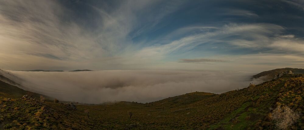 between sun and cloud