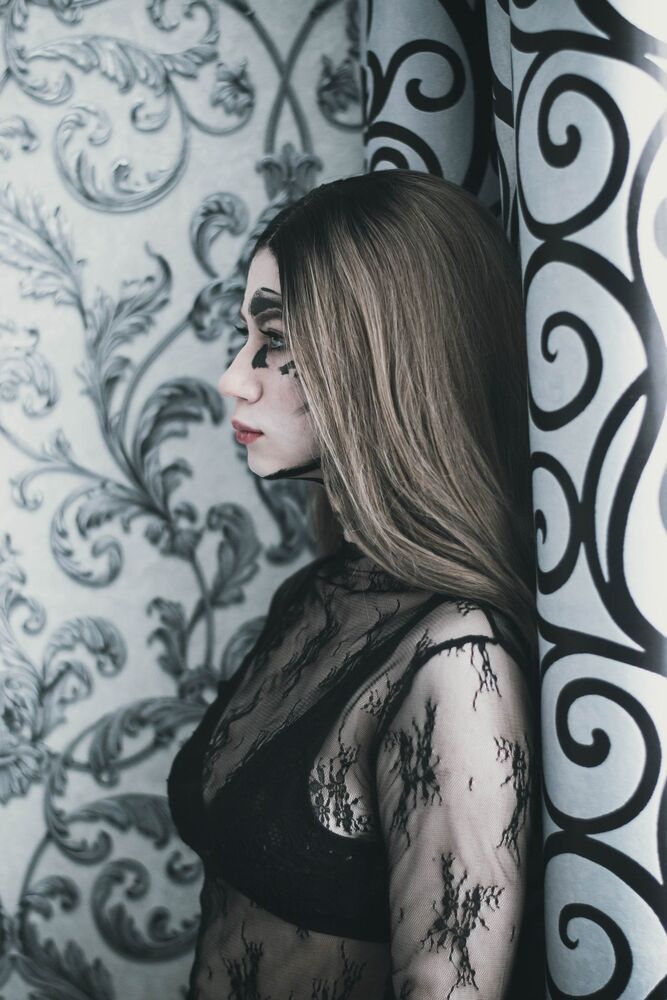 black and white