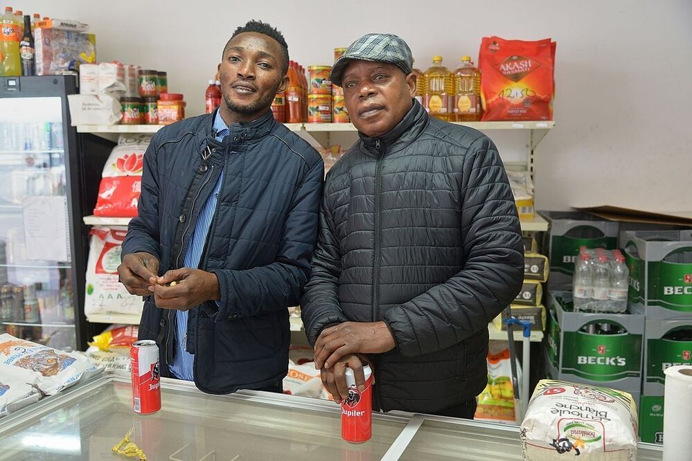 People of the African district in Li&egrave;ge(Belgium).