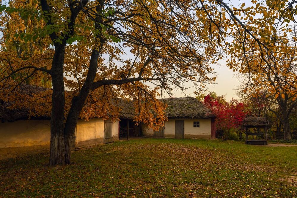 Осенний вечер в деревне