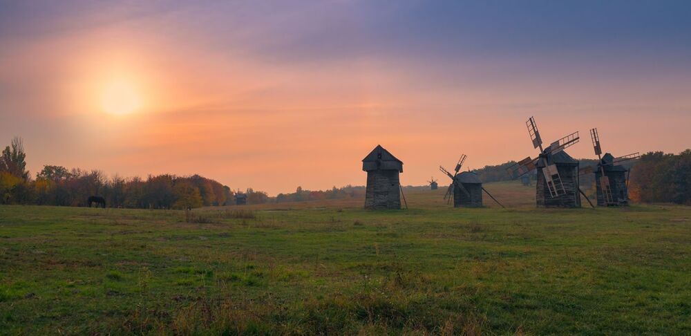 Осенний вечер в деревне