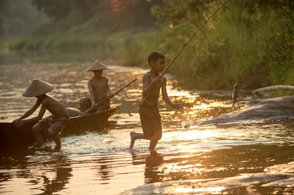 The Boys in the rural Thailand