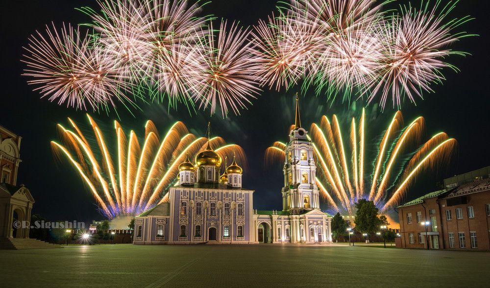 Фейерверк в Тульском кремле