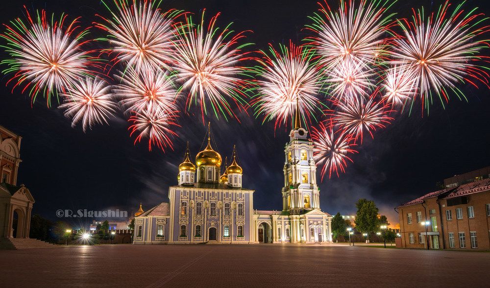 Фейерверк в Тульском кремле