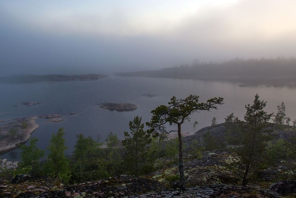 костер давно потух