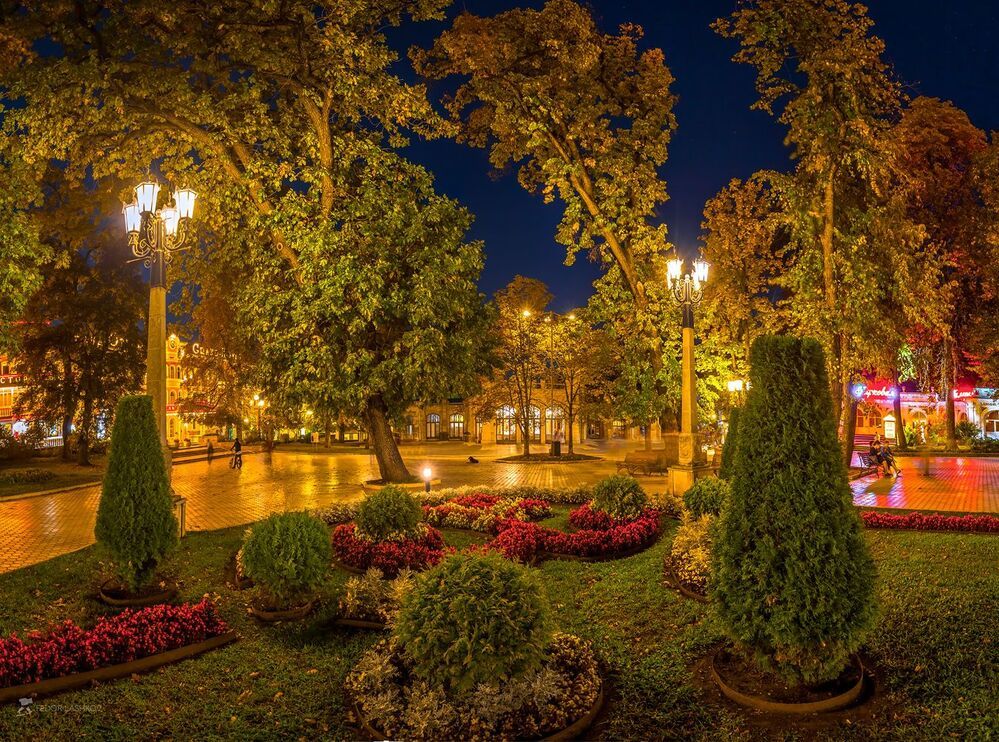Романтика осенней ночи в Кисловодске