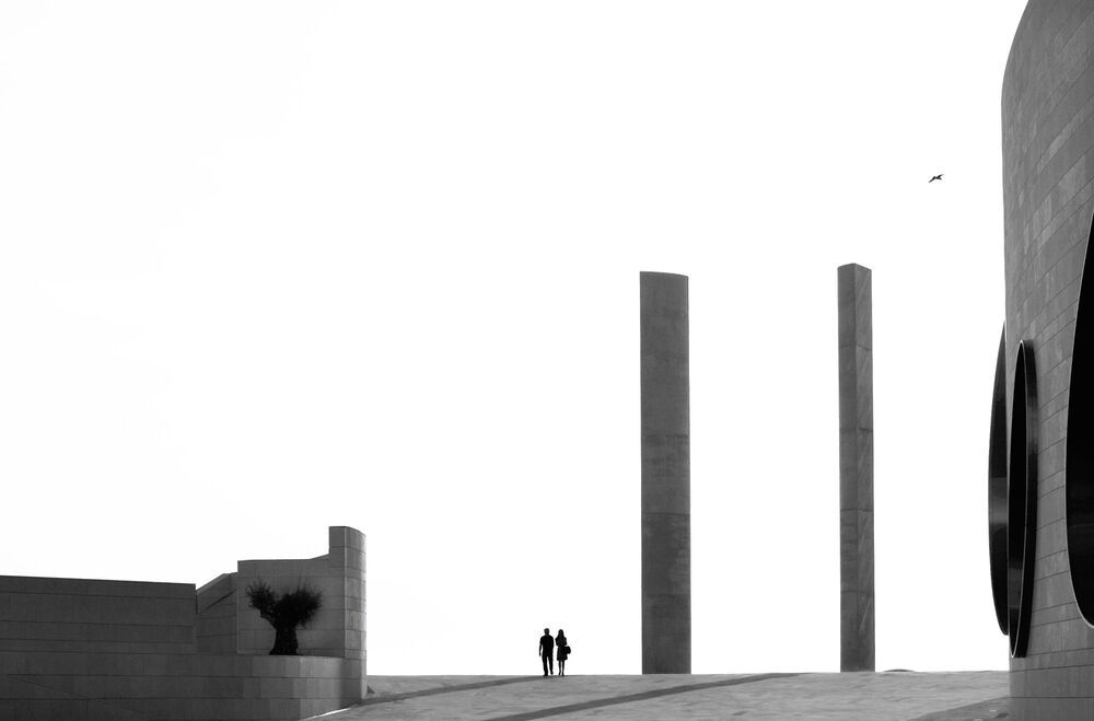 The building and the shadows
