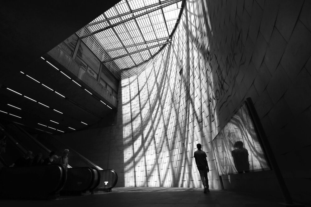 The building and the shadows