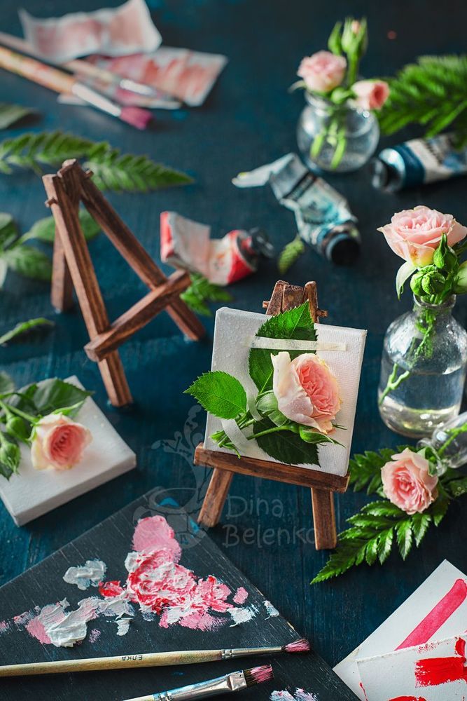 Painting flowers
