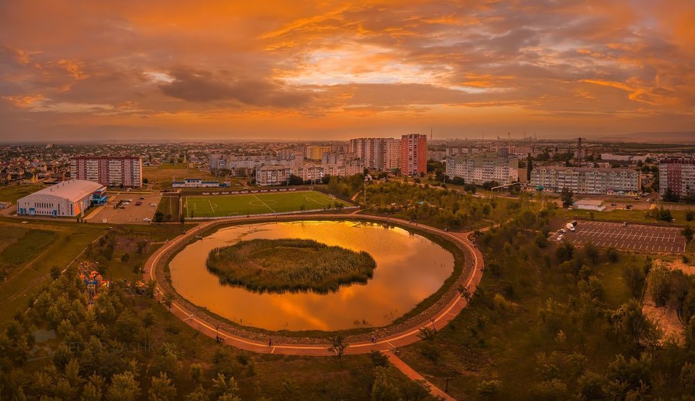 Парк Победы, озеро Бублик.