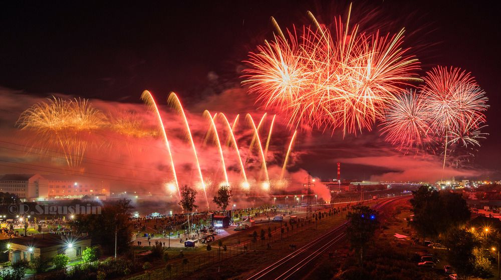 Тула. Фейерверк на День Города.