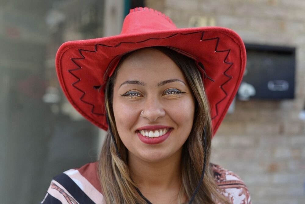 The red hat.