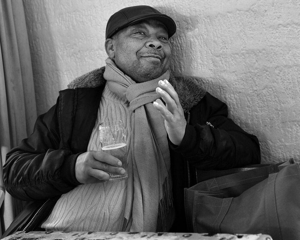 In a African pub in the city Li&egrave;ge(Belgium).
