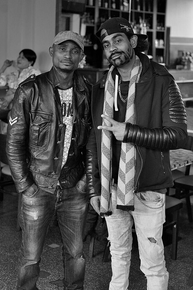 In a African pub in the city Li&egrave;ge(Belgium).