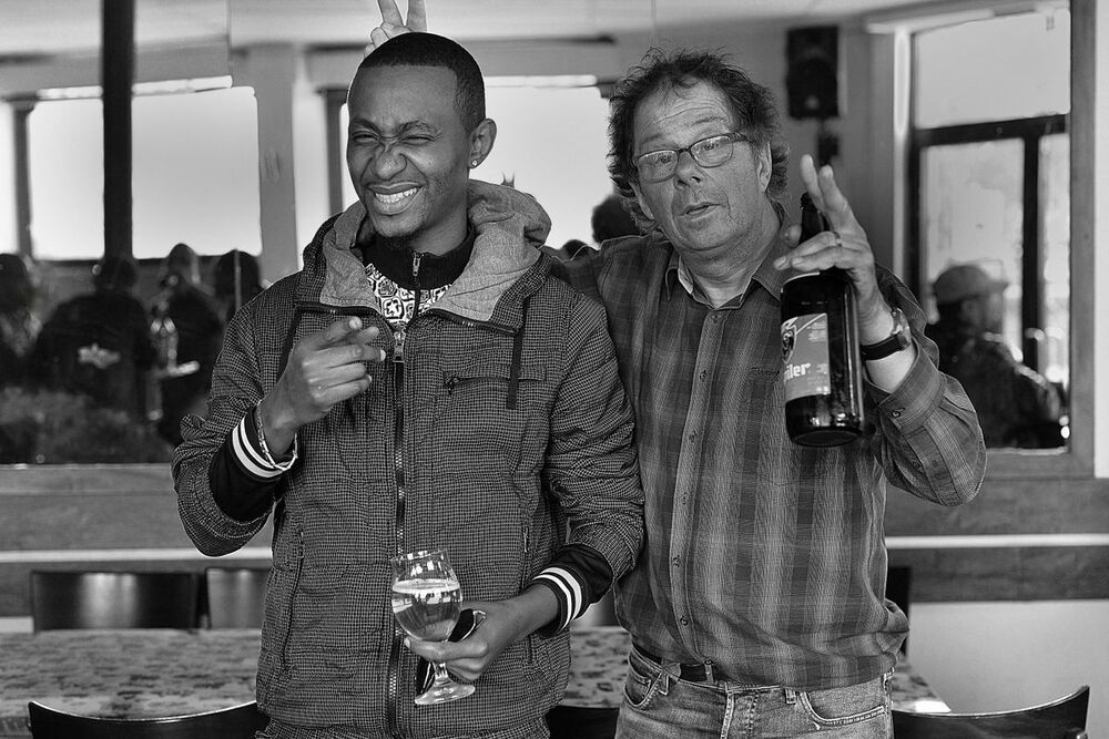 In a African pub in the city Li&egrave;ge(Belgium).