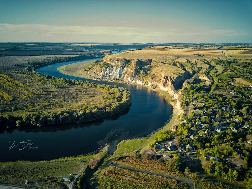 River Dniester at sunset